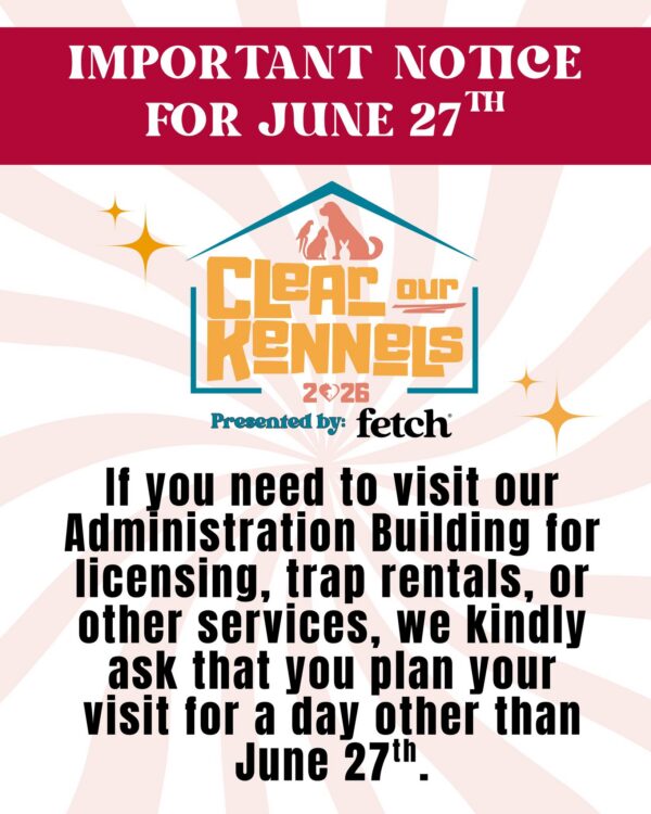 📢 Important Notice for June 27 As we prepare for Clear Our Kennels, our campus…