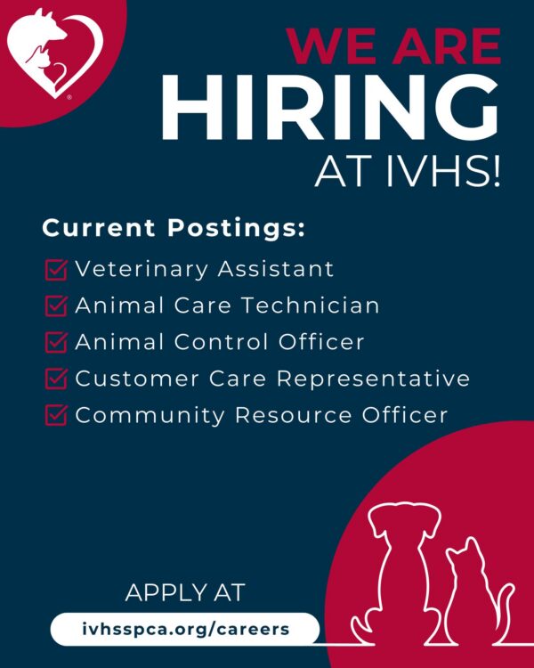 🐾 We’re hiring! If you’re passionate about animal welfare and want hands-on experience helping pets…